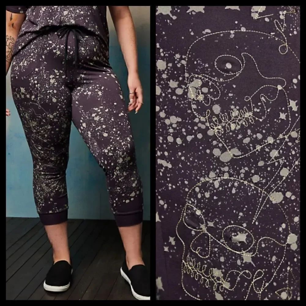 6X 30W Torrid LoveSick Splatter Tiedye Jogger Pants Pocket Cuffed Lounge sweatpa